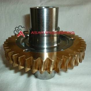 Bronze worm wheel made by Asar Engineering