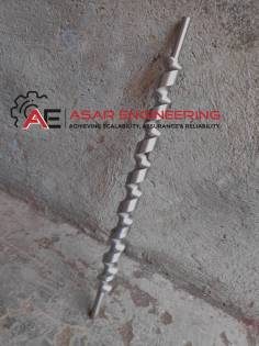 Stainless steel conveyor screw made by Asar Engineering